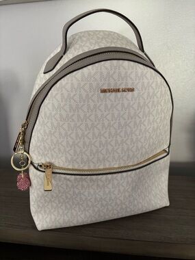 Michael Kors Logo Mini Backpack with Gold Hardware New